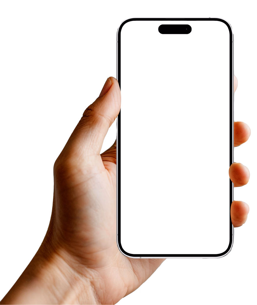 A phone held ready to accept a card payment with nashi